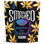 SMASHED - Blue Raspberry Belts - Cannabis Infused Gummies THC 1500mg