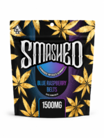 SMASHED - Blue Raspberry Belts - Cannabis Infused Gummies THC 1500mg