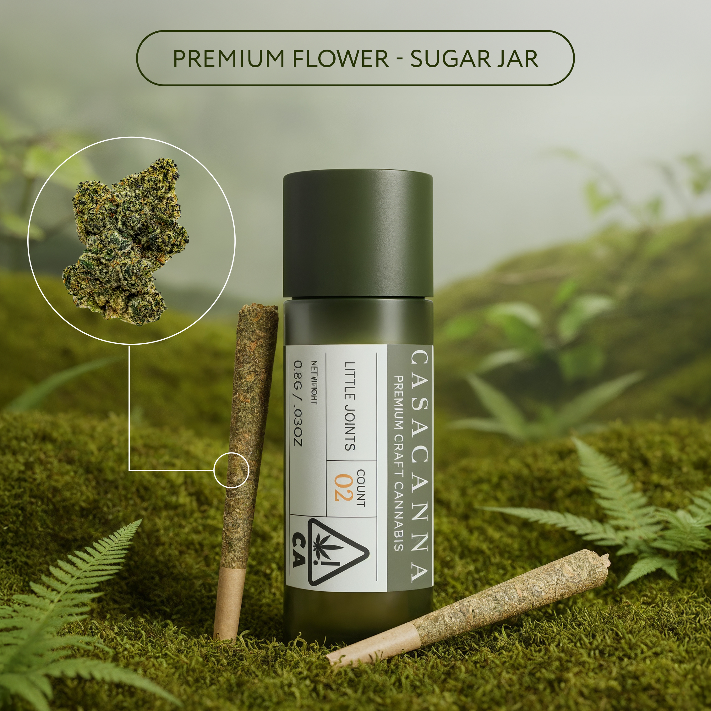 Casacanna - Sugar Jar Casacanna – Sugar Jar – 2-Pack Premium Craft Cannabis Pre-Rolls (0.8g) - Image 1
