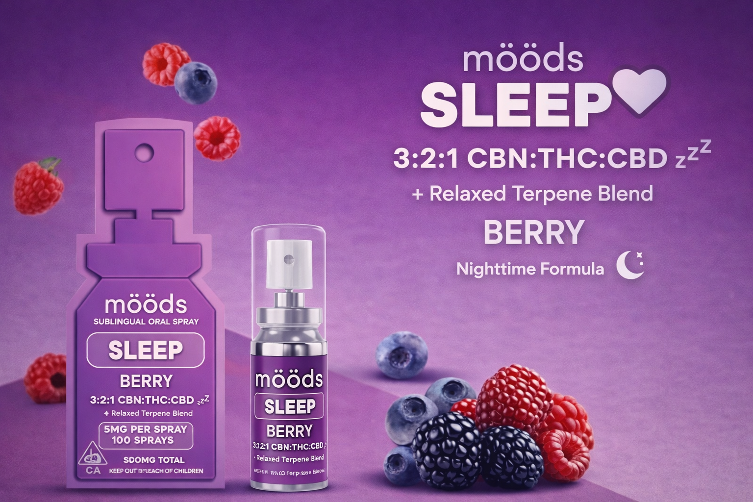 A438C623-098C-487D-8E36-7CE3F78A867F MOODS- SLEEP BERRY (SLEEP)- Sublingual Spray - 500mg THC - Image 1