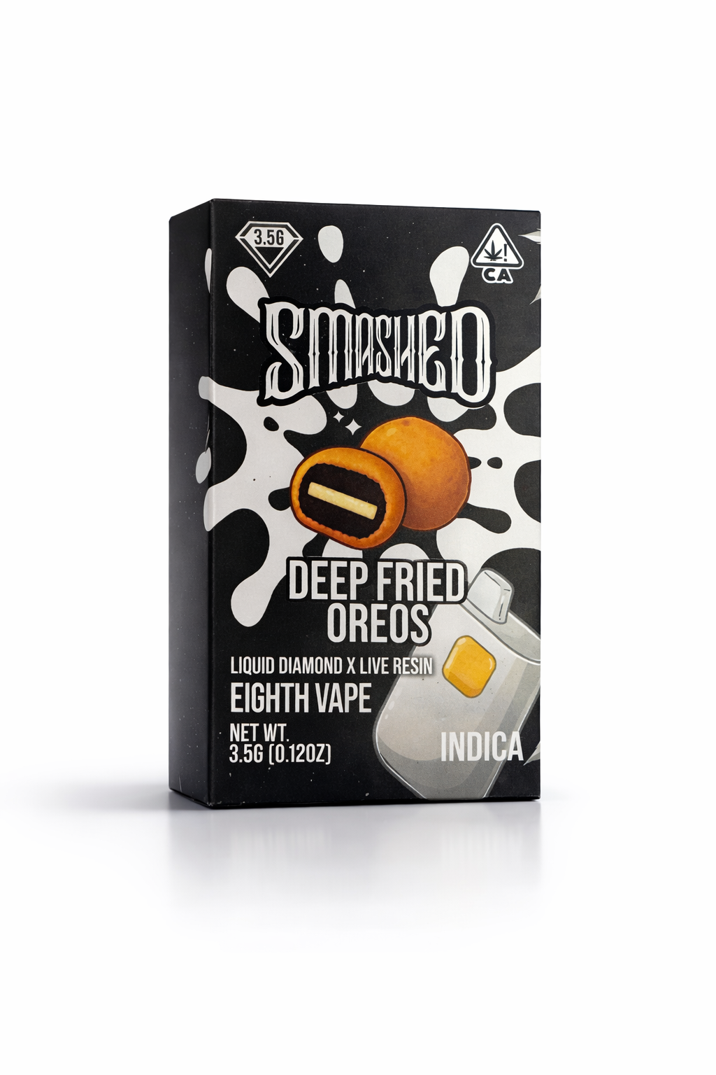 C2A121BF-7423-4DAF-8A1D-8655159C9C00 Smashed - Deep Fried Oreoz (Indica) -Liquid Diamond X Live Resin Disposable Vape 3.5g - Image 1