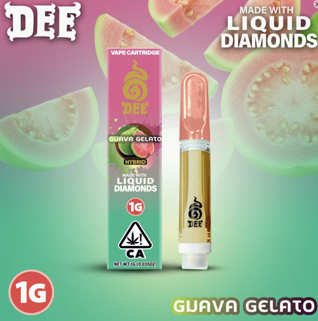 Screenshot 2026-03-30 at 12.51.41 pm Dee - Vape Cartridge - 1g - Indica - Guava Gelato - Image 1