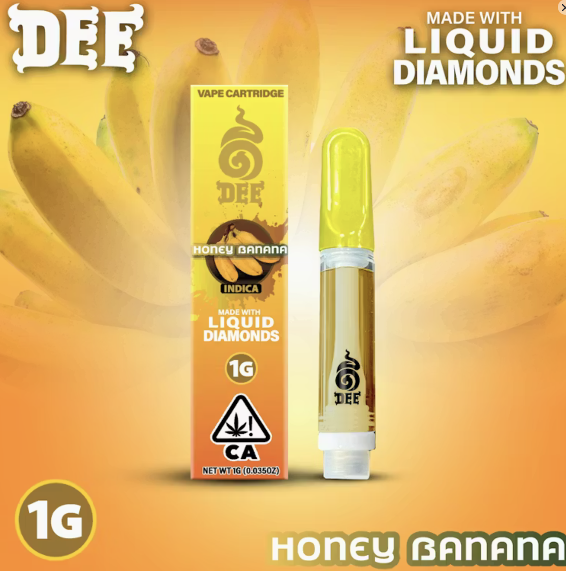 Screenshot 2026-03-30 at 12.53.33 pm Dee - Vape Cartridge - 1g - Indica - Honey Banana - Image 1