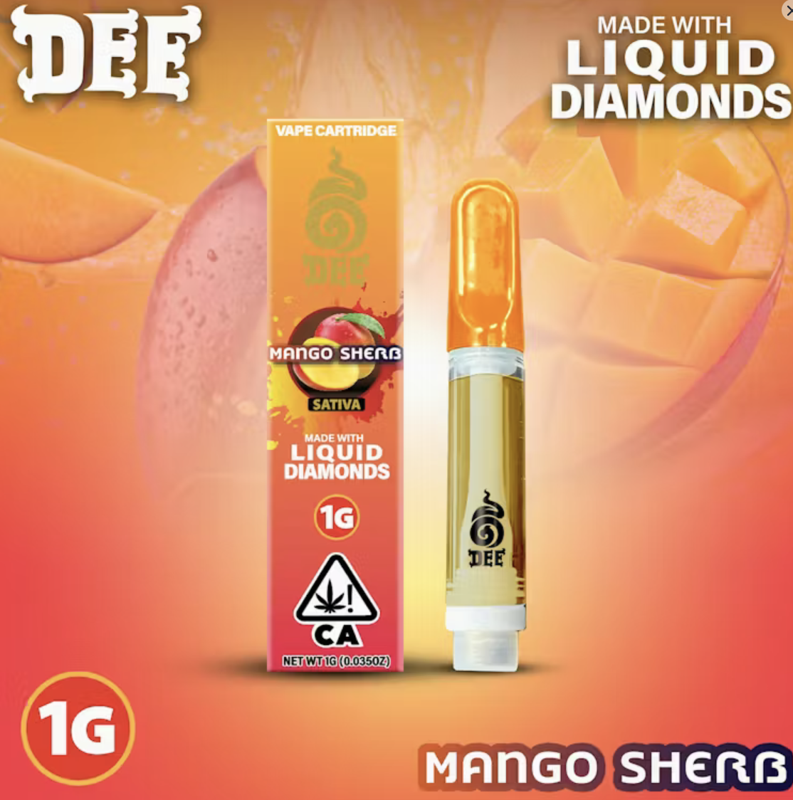 Screenshot 2026-03-30 at 12.54.50 pm Dee - Vape Cartridge - 1g - Sativa - Mango Sherb - Image 1
