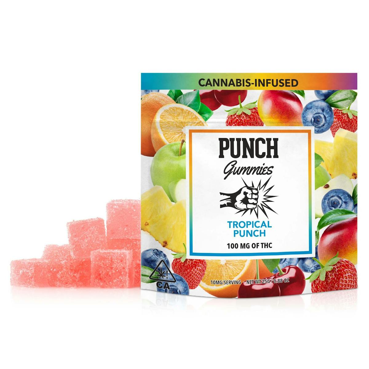 1658013009-tropical_punch Punch - Tropical Punch Gummies 100mg THC - Image 1