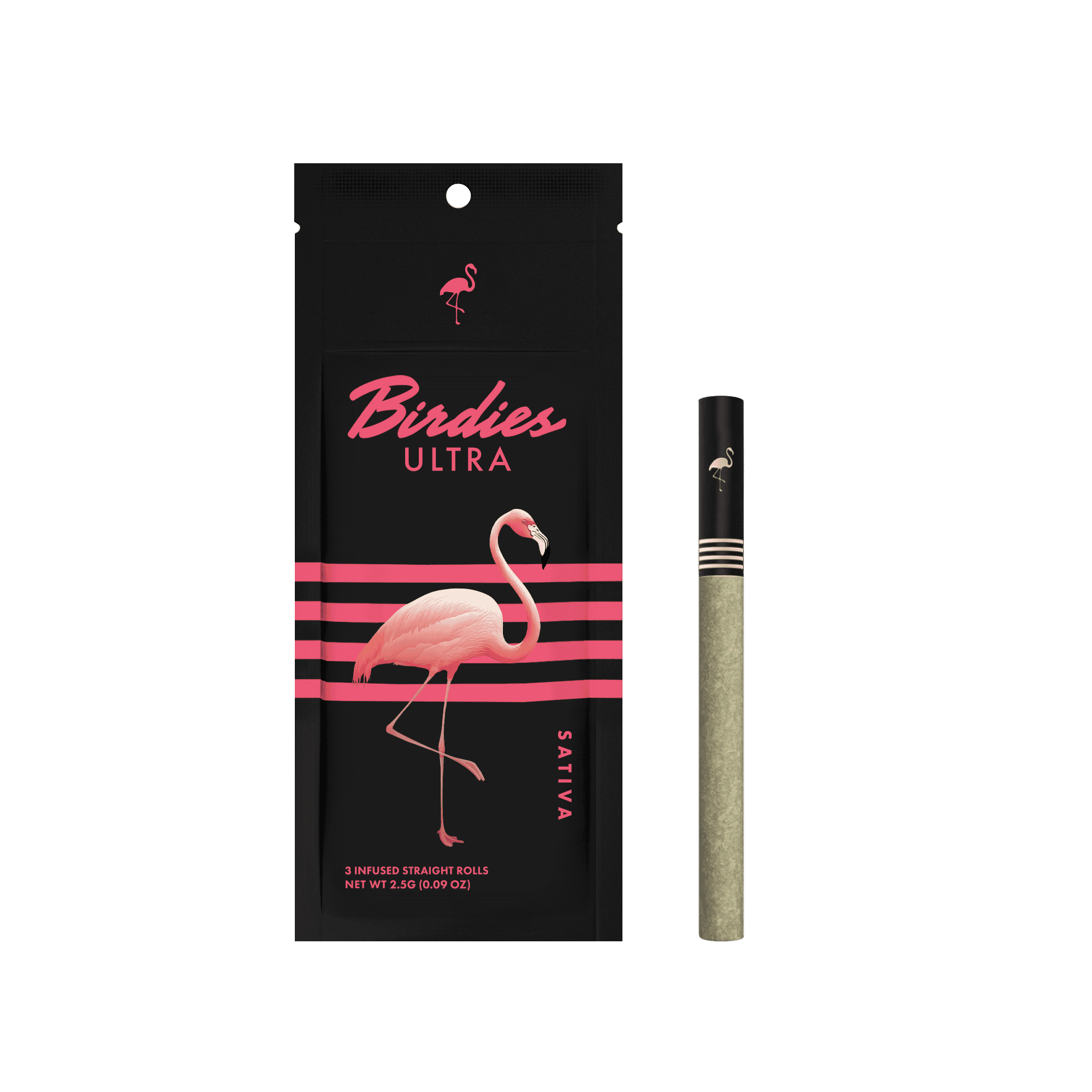 5a219abf5d256962a2214a25c84dc7c2 Birdies - Ultra Sativa - Diamond Infused Pre-Rolls 3 Pack (2.5g) - Image 1