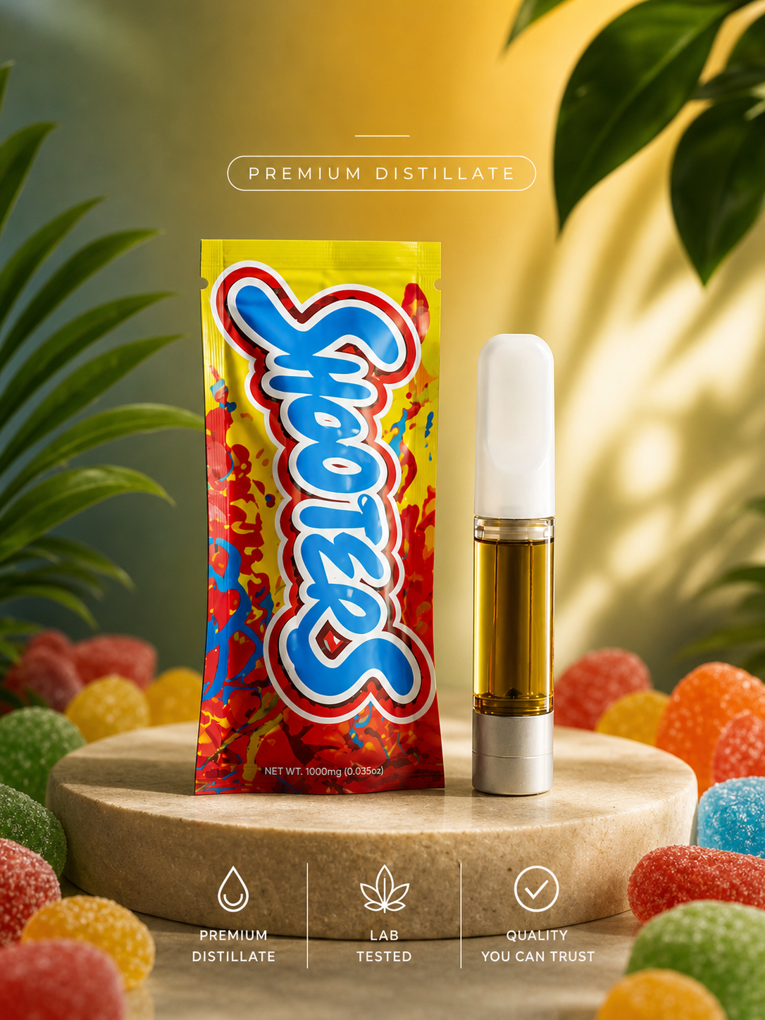 7FF25A8F-AA34-4AE1-A8A2-37FF81FB033C Shooters | 510 Cart | 1g | Peaches And Cream - Image 1