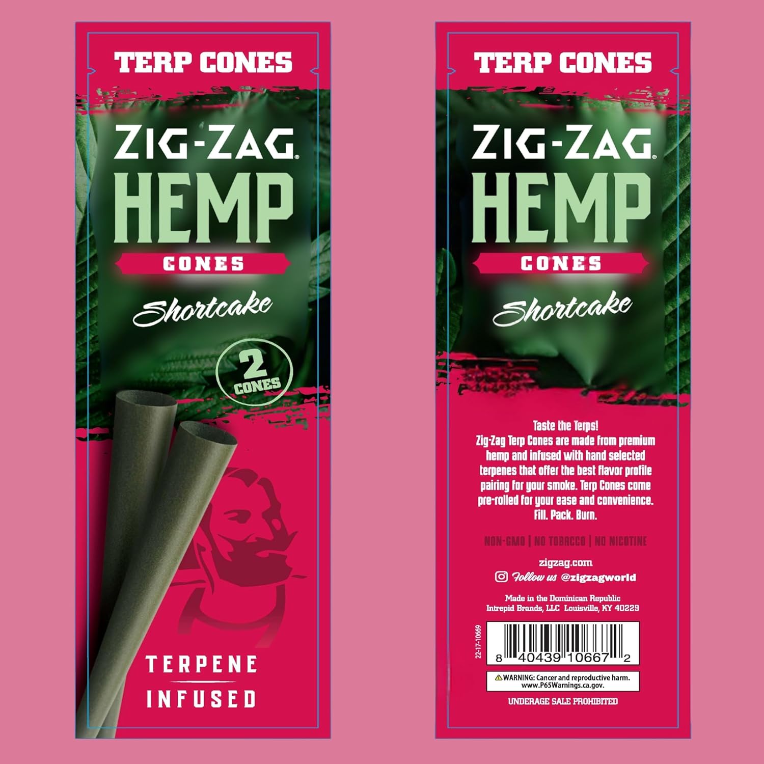 81zgPTsYG+L._AC_SL1500_ ZIG-ZAG Natural Infused Hemp Cones - Shortcake - Pre Rolled - (2 Cones/Pack) - Image 1