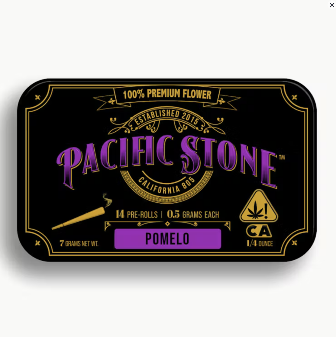 Screenshot 2026-05-01 at 3.46.28 pm Pacific Stone Pomelo Indica Pre-Rolls 14pk (7g) - Image 1