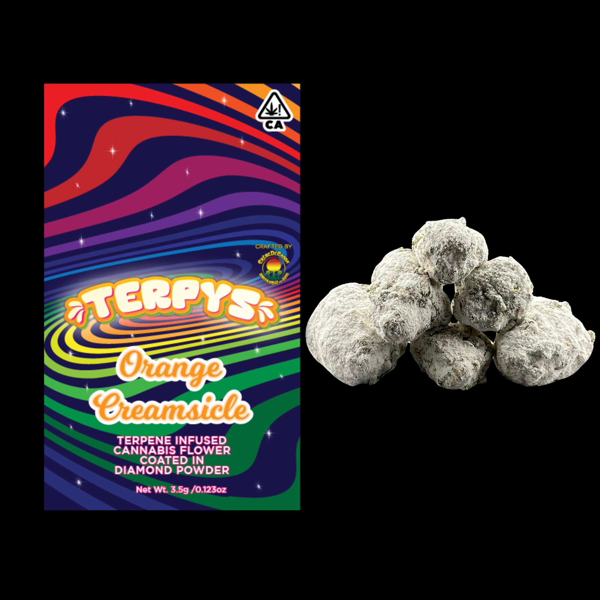 0c926aea-5b25-4a1a-9fc6-b71348c5e044 Creme De Canna - Terpys - Diamond Infused Flower - Orange Creamsicle - 3.5g - Image 1