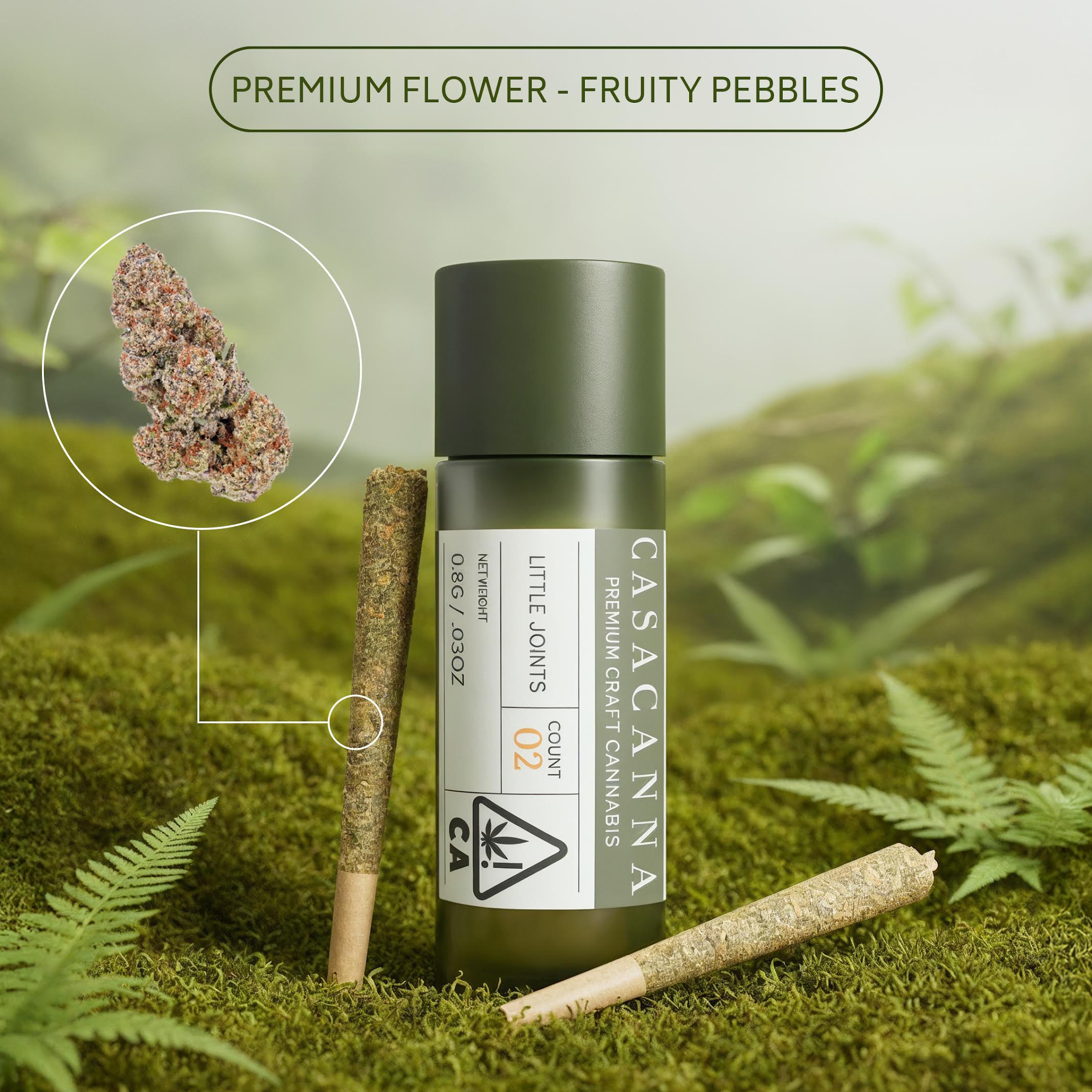 1 Casacanna – Fruity Pebbles – 2-Pack Premium Craft Cannabis Pre-Rolls (0.8g) - Image 1