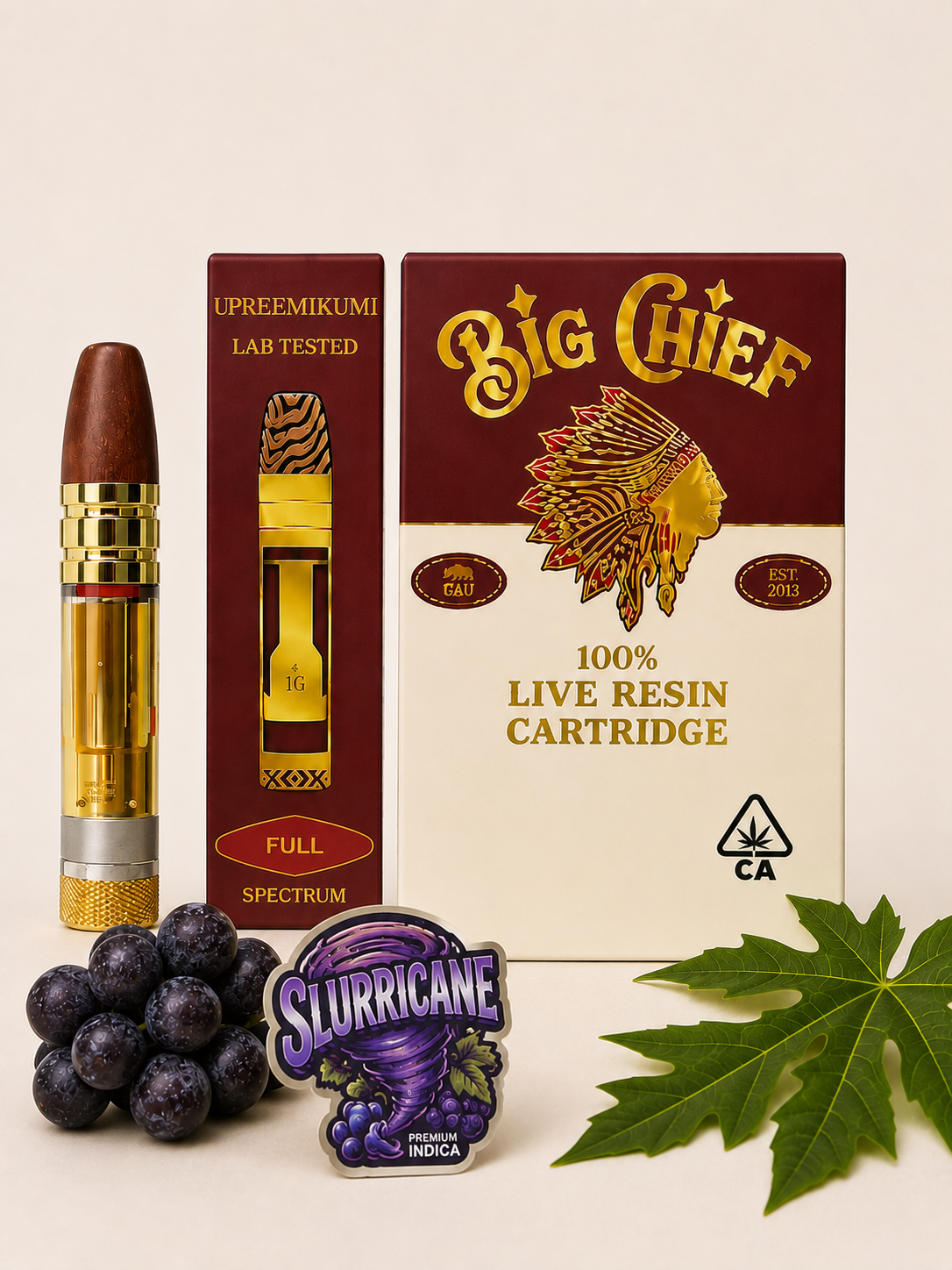 B7062444-E052-4BE7-8277-D6C64998A482 Big Chief -Slurricane - Live Resin Cartridge 1g - Image 1