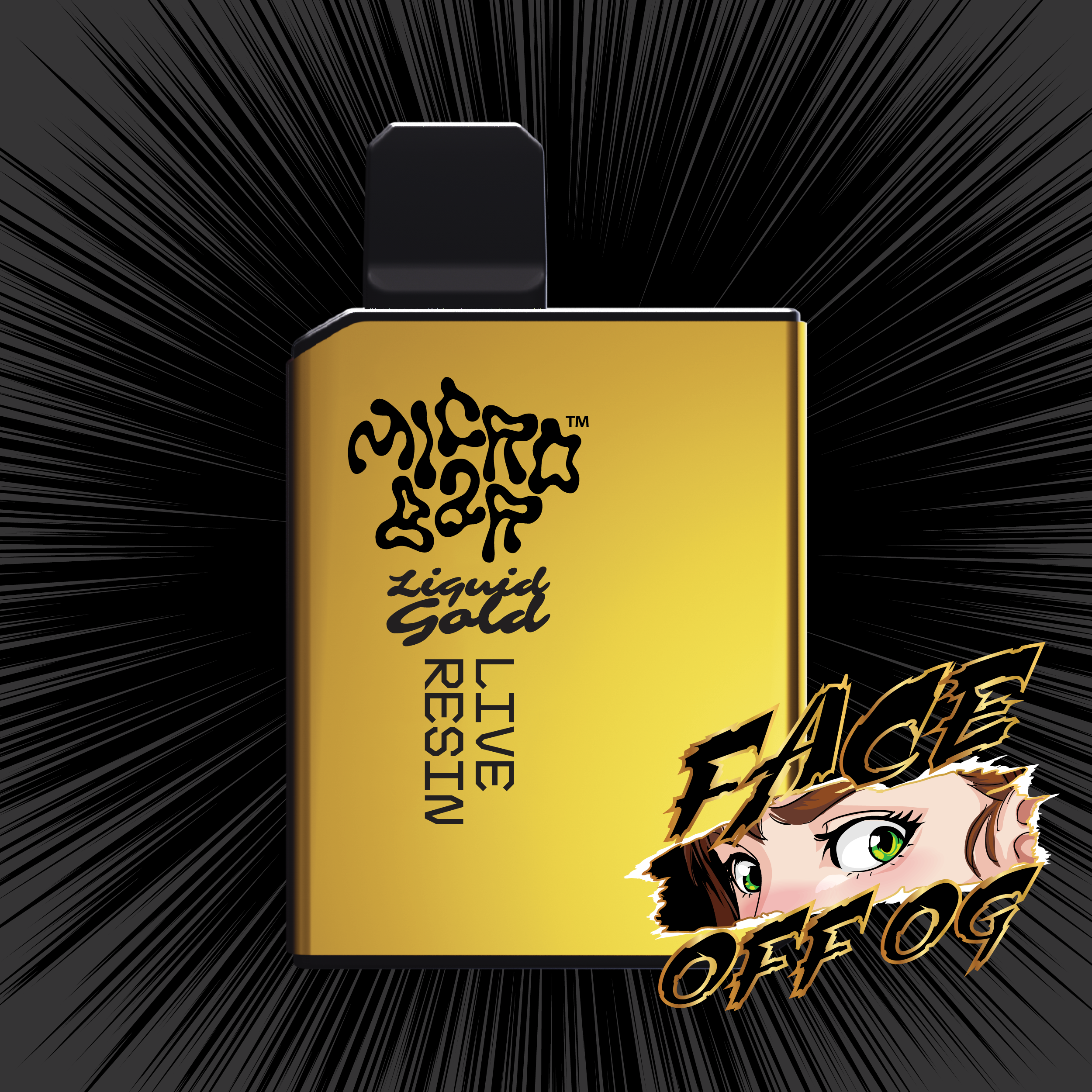 Micro Bar - Liquid Gold - Face Off OG2-1767810854 MicroBar™ Live - Face Off OG 1G AIO - INDICA - Image 1