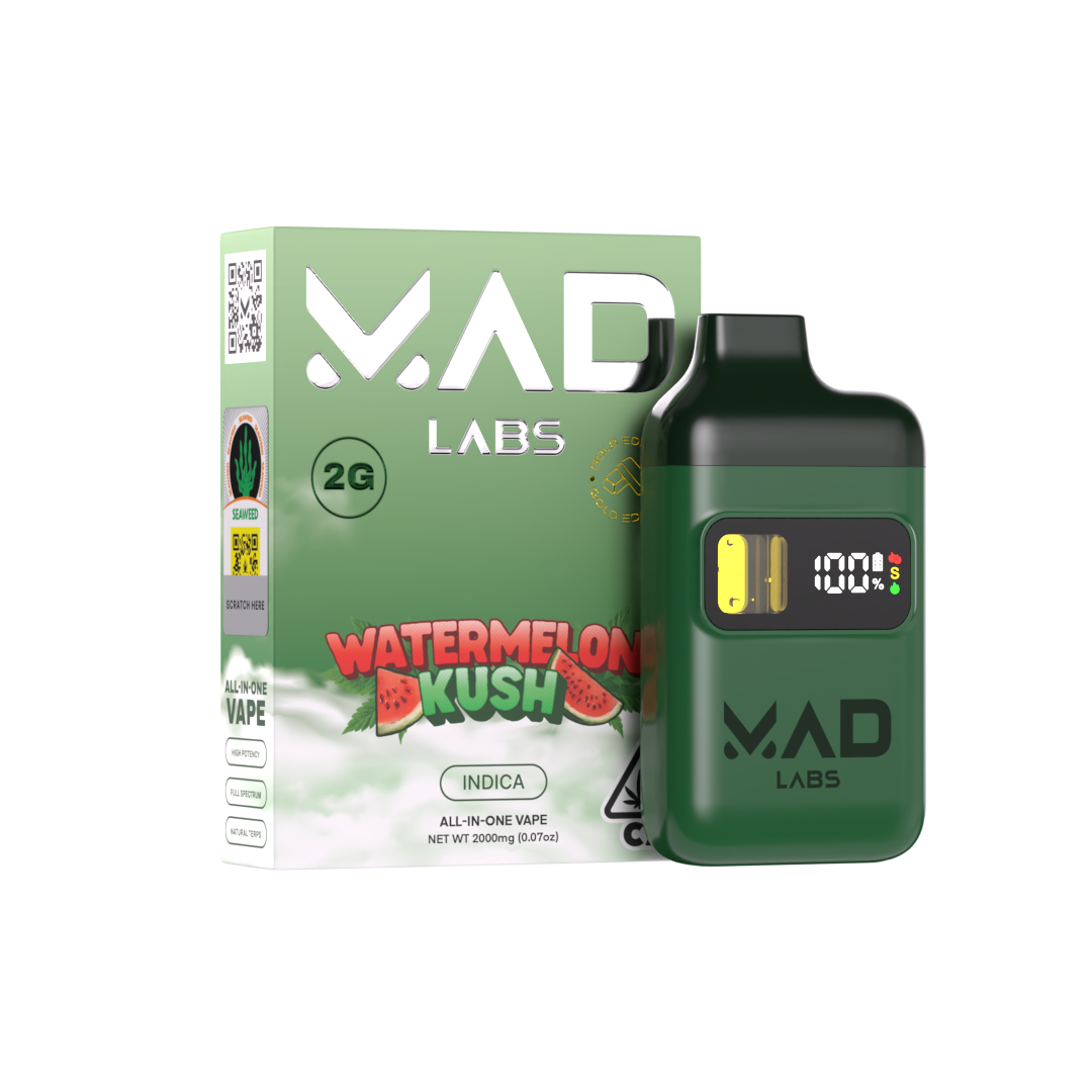 10 copy-1777310814 Mad Labs - Watermelon Kush (Indica) - All-in-One Vape (Gold Edition) 2g - Image 1