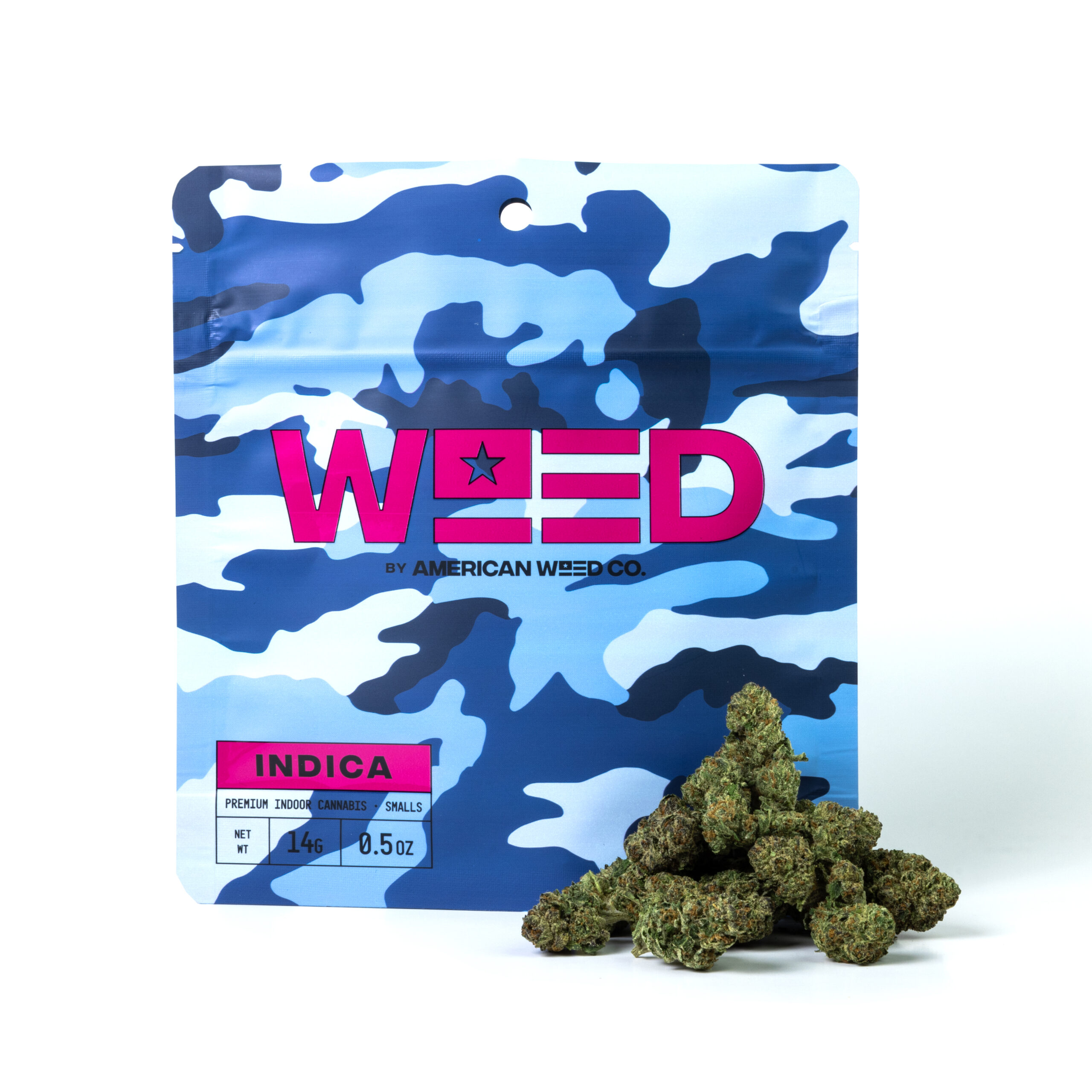 AMWECO_MENU2024_WHITEBACKGROUND_WEED_HALFOZ_INDICA_WPRODUCT-1763586249 American Weed Co. - Jealousy - Indica - Premium Flower (Smalls) 1/2oz (14g) (special 250th Birthday 50% OFF) - Image 1
