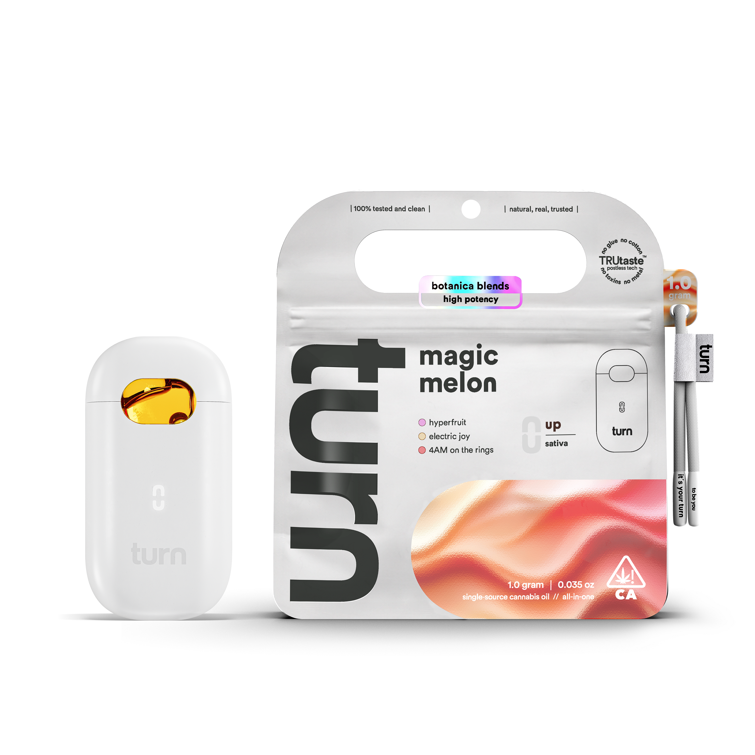 3_magic melon_1G Botanca Blends - CA-1773851790 Turn - Turn Up - Cherry Bomb - AIO (TurnOne) 2g - Image 1
