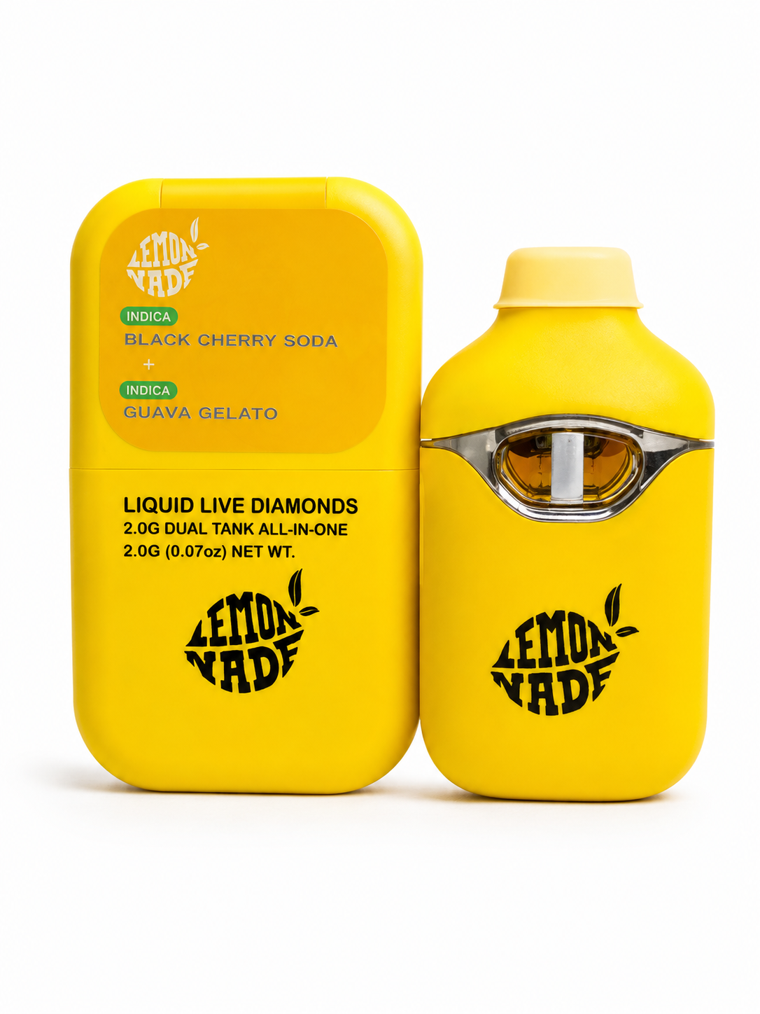 3b9e1292-6476-45ed-a17f-810d8a3c5f5a Lemonmade - Black Cherry Soda (I) x Guava Gelato (I) - Liquid Live Diamonds Dual AIO Vape 2g - Image 1
