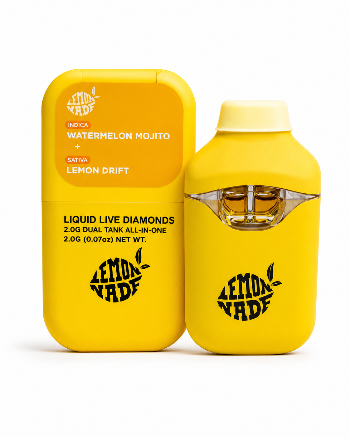 7f640df7-340d-4ed0-8b7a-fe6771df1d27 Lemonmade - Watermelon Mojito (I) x Lemon Beltz (S) - Liquid Live Diamonds Dual AIO Vape 2g - Image 1