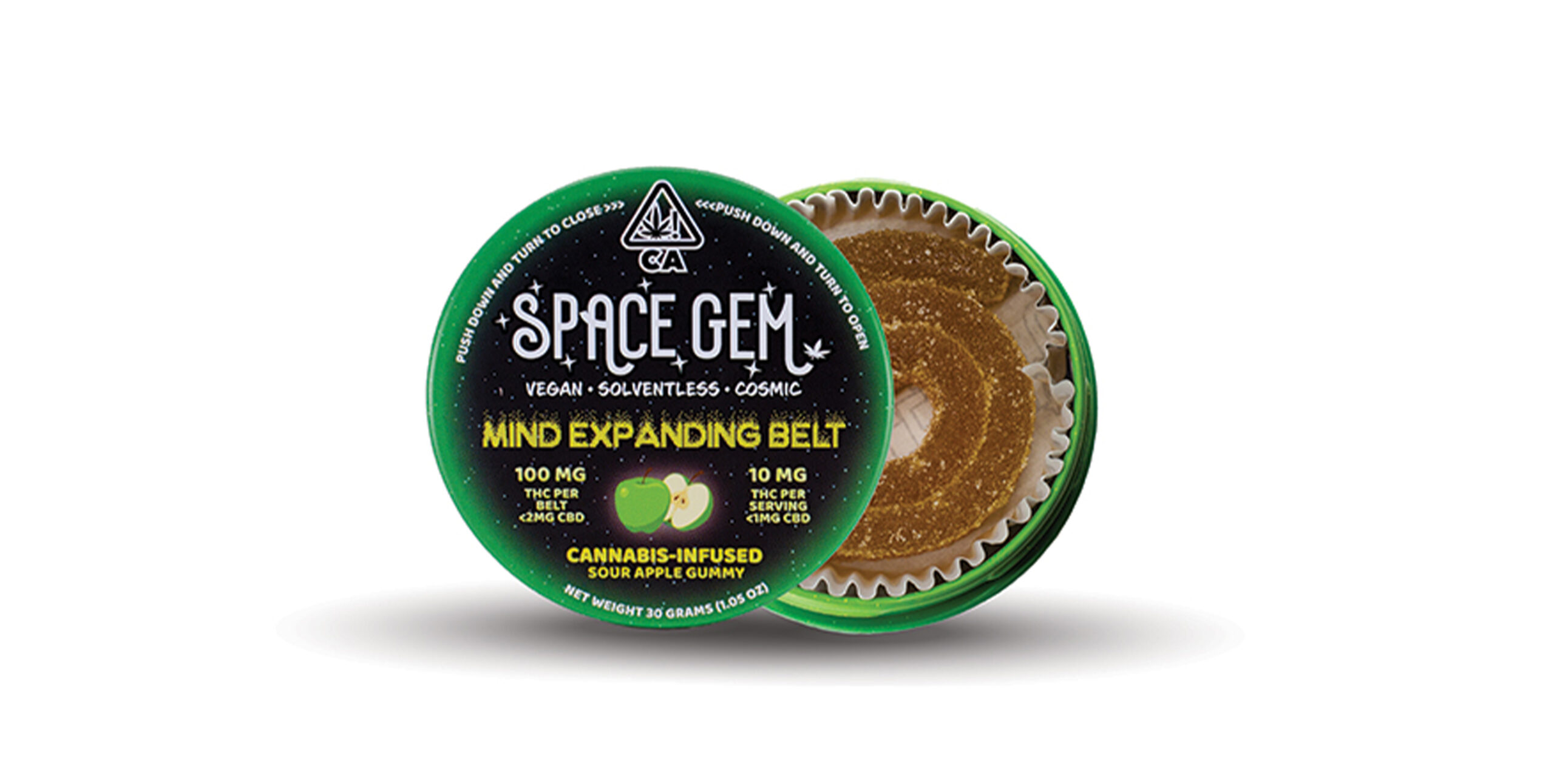 Apple MEB-1731977215 Space Gem - Sour Apple Mind Expanding Belt (100mg THC) - Image 1