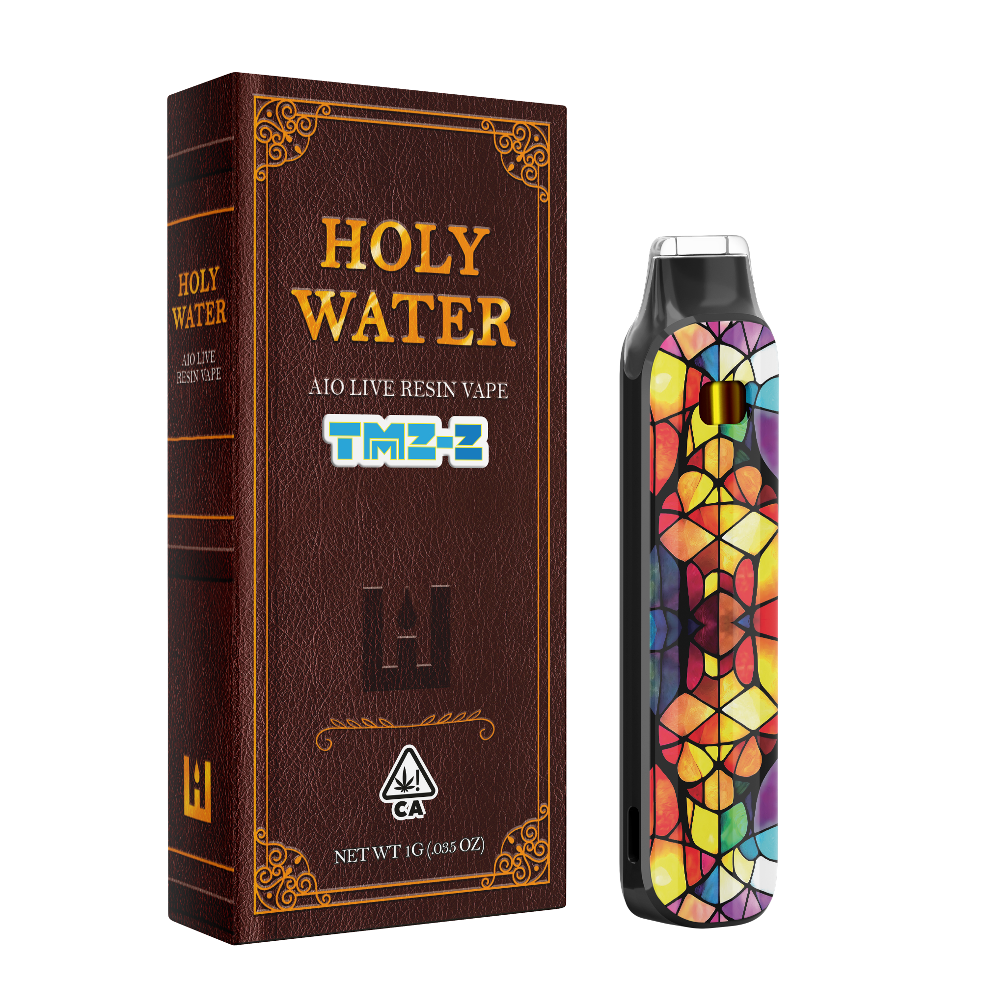 HOLYWATER x TERPWOODS-TMZ-Z-1778270793 HOLY WATER x TERPWOODS x CASA FLOR TMZ-Z LIVE RESIN AIO VAPE 1G - Image 1