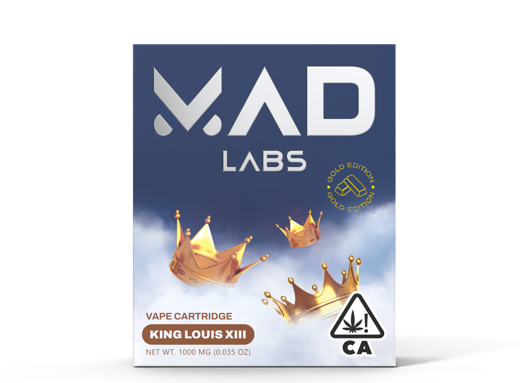 KING-1746660701 Mad Labs - King Louis XIII (Indica) - Premium Vape Cartridge (Gold Edition) 1g - Image 1