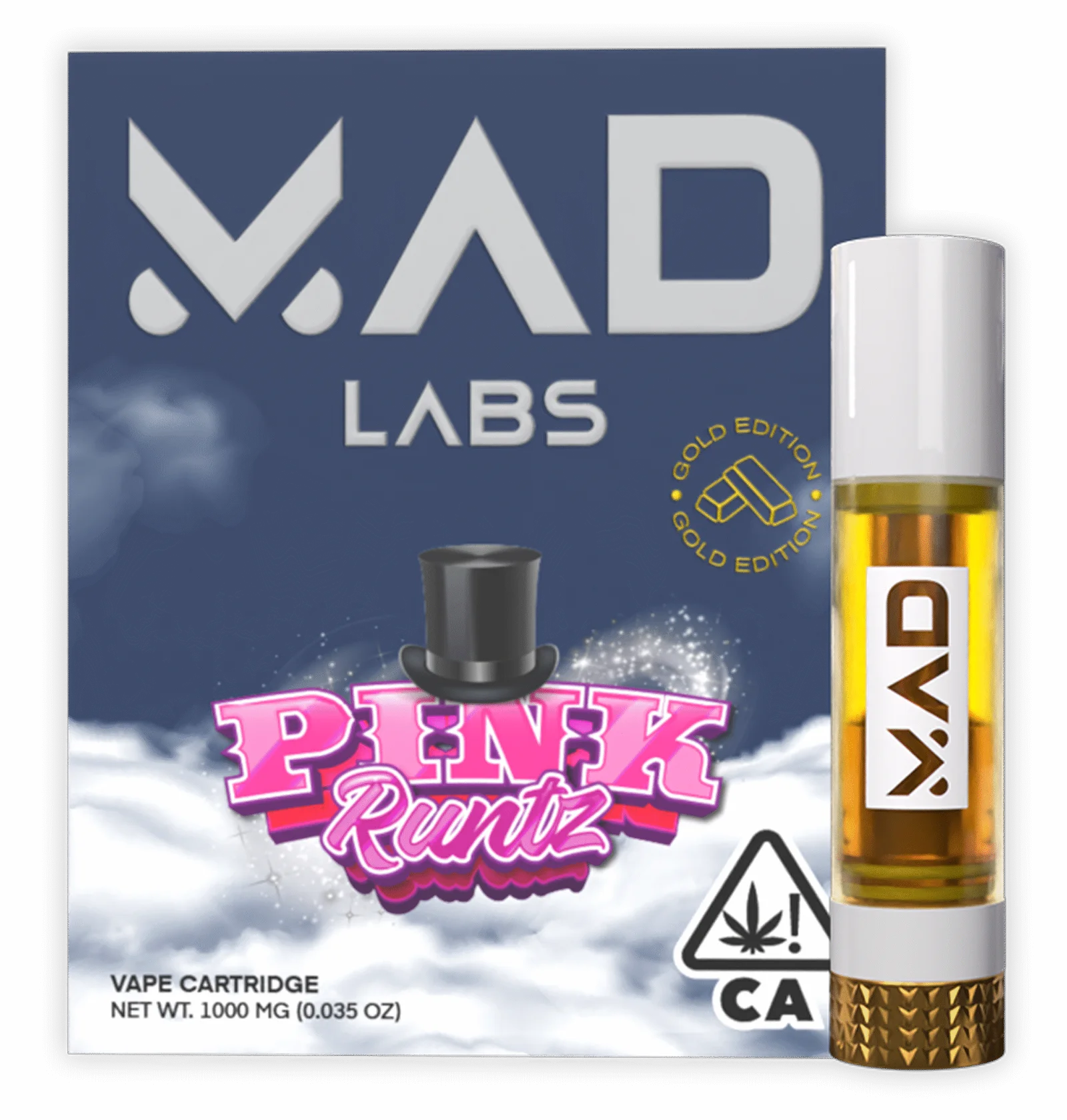 Pink_Runtz_1G_Cartridge_-1776111605 Mad Labs - Pink Runtz (Hybrid) - Premium Vape Cartridge (Gold Edition) 1g - Image 1