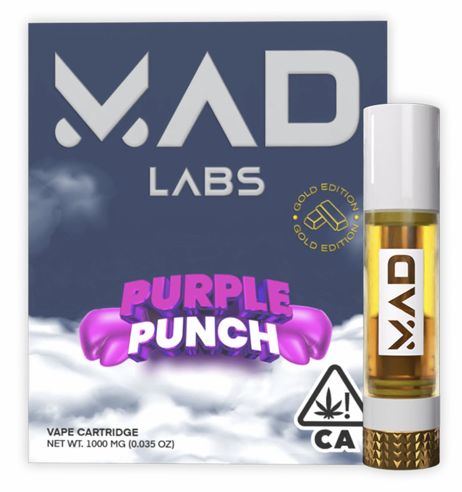 Purple_Punch_1G_Cartridge-1776111642 Mad Labs - Purple Punch (Sativa) - Premium Vape Cartridge (Gold Edition) 1g - Image 1