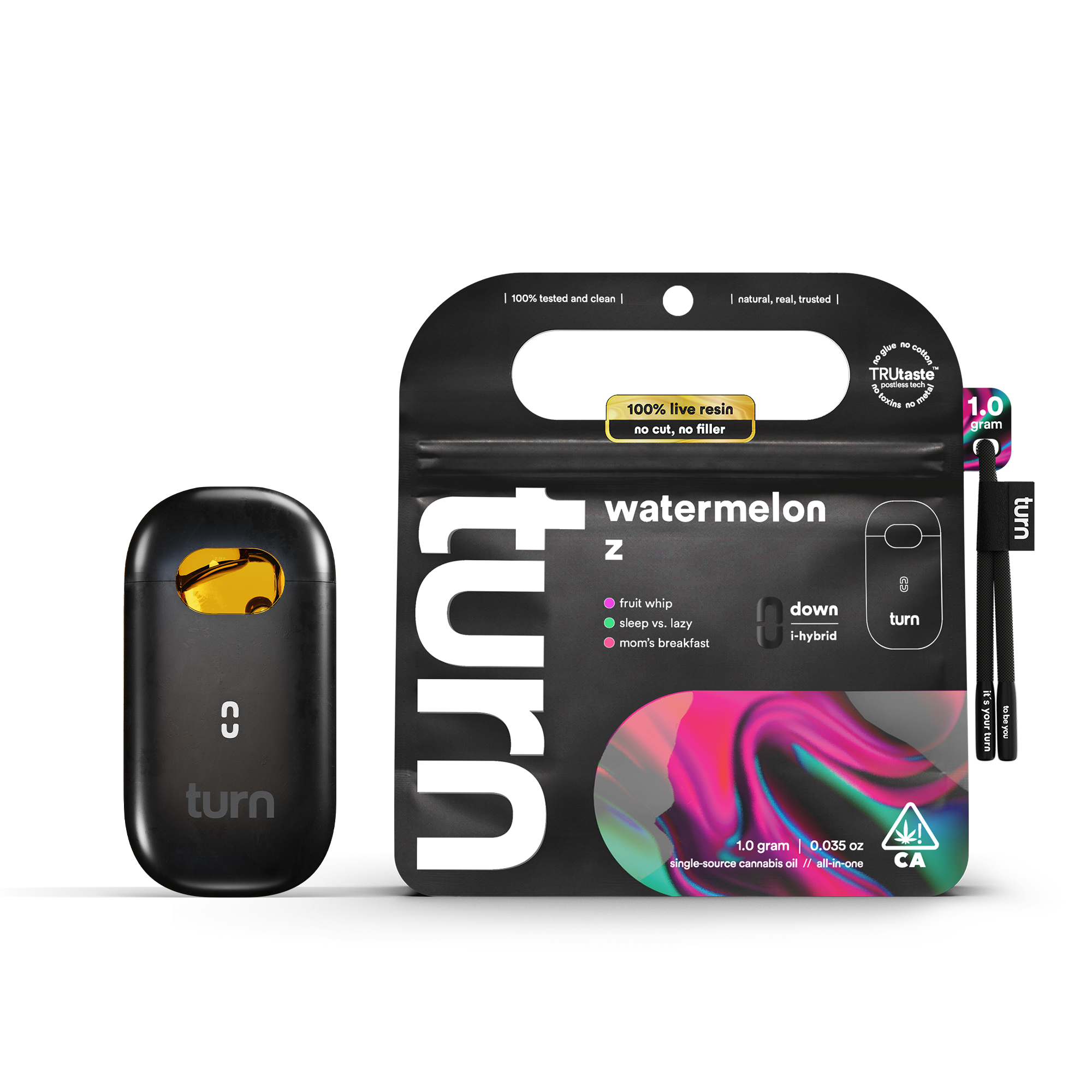 watermelon z (live resin) 03-1774460894 Turn - Turn Down - Watermelon Z - AIO Live Resin (TurnOne) 1g - Image 1