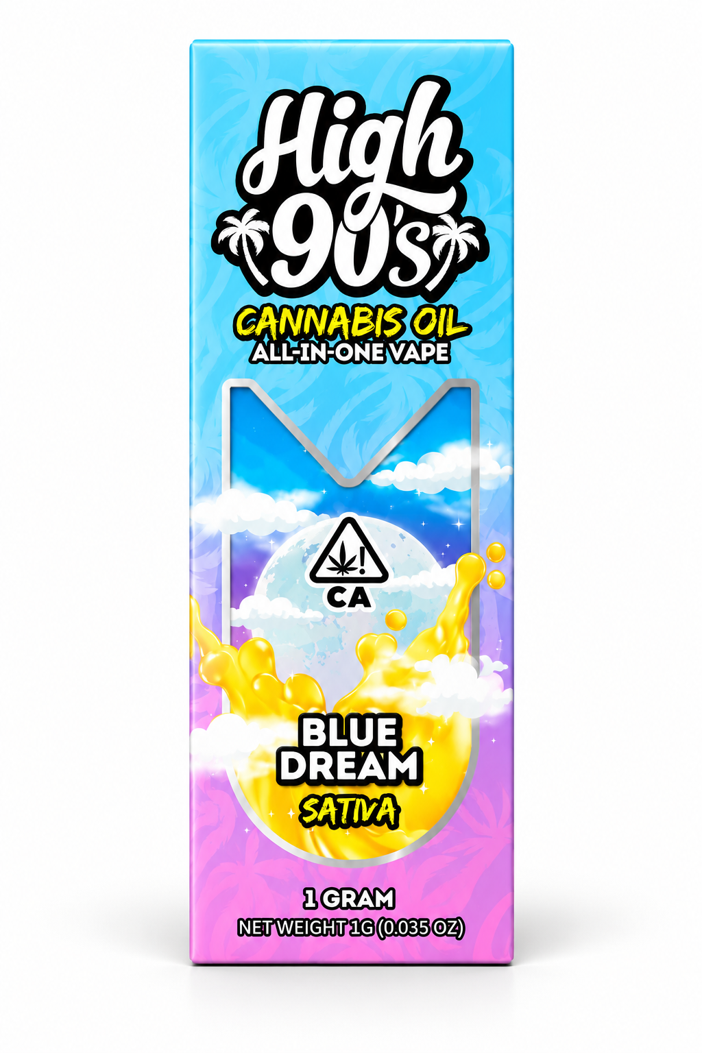 402ee2e1-d965-49d9-9cbd-3a136e15925e High 90s - Blue Dream All-In-One Vape 1g - Image 1