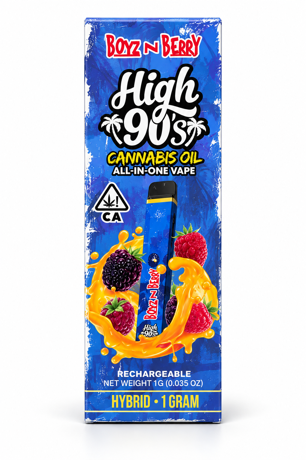 63230e75-1ae3-4d7f-abfb-e49f049ce8c8 High 90s - Boyz N Berry All-In-One Vape 1g - Image 1