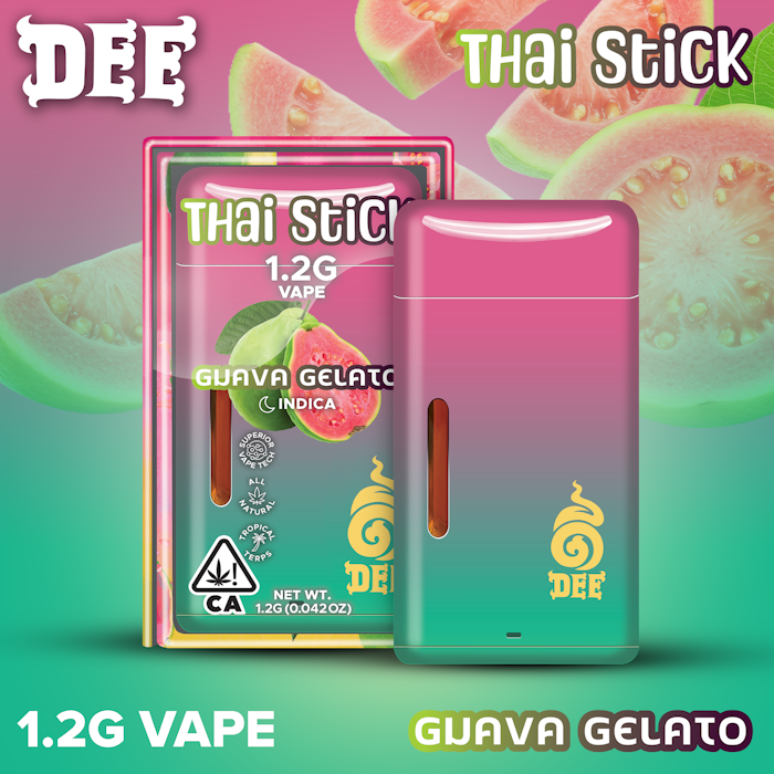 DEE_1.2gVapes_MenuImage_GuavaGelato-1768333392 Dee Thai | Guava Gelato | Thai Stick Vape 1.2g - Image 1