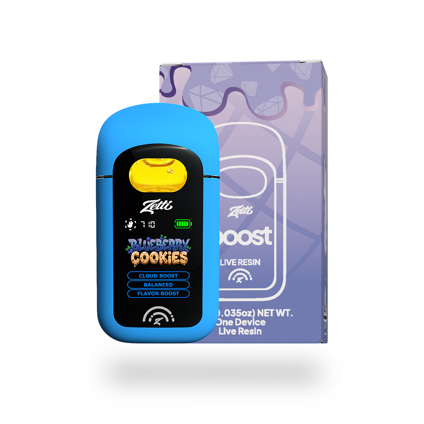 BOOST_BLUEBERRYCOOKIES-1787080962 ZETTI | 1g | Boost | Blueberry Cookies | Indica - AIO Vape - Image 1