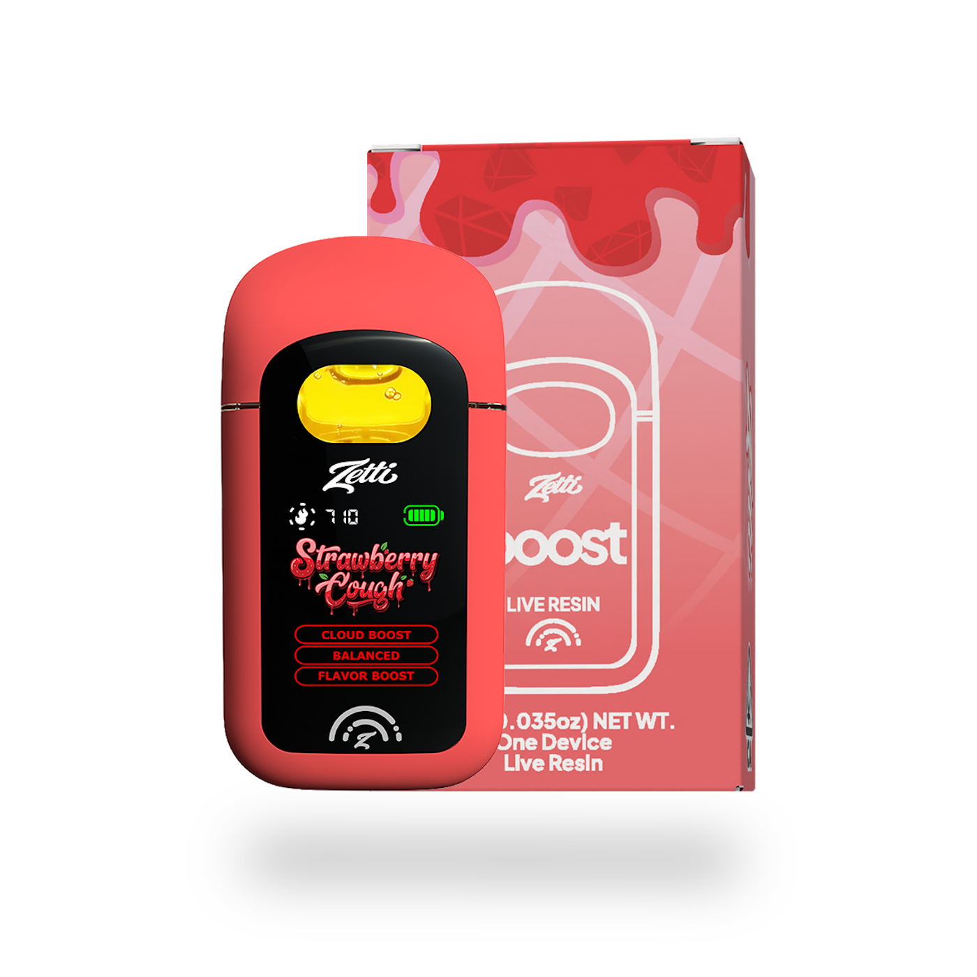 BOOST_STRAWBERRYCOUGH-1787081193 ZETTI | 1g | Boost | Strawberry Cough | Hybrid - AIO Vape - Image 1