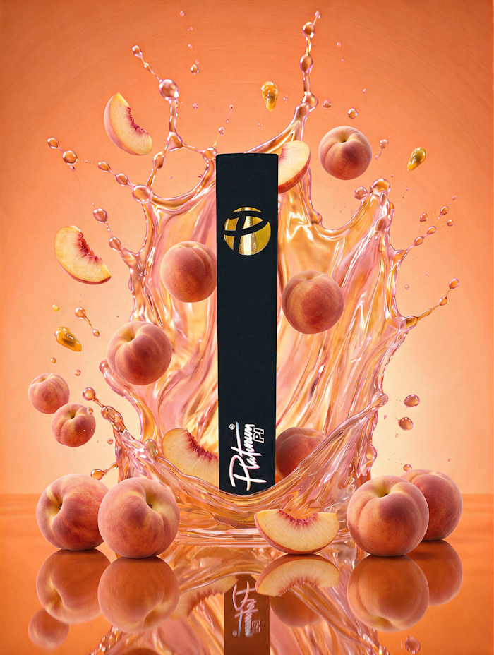 Live resin AIO - Peach Lemonade – sativa-1790196364 Platinum Vape - 1ml P1 All-In-One - Peaches N Cream (Sativa) - Image 1