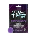 Platinum Vape - 100mg Live Resin Gummy - Grape Escape - Indica