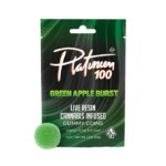 Platinum Vape - 100mg Live Resin Gummy - Green Apple Burst - Sativa