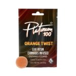 Platinum Vape - 100mg Live Resin Gummy - Orange Twist - Sativa