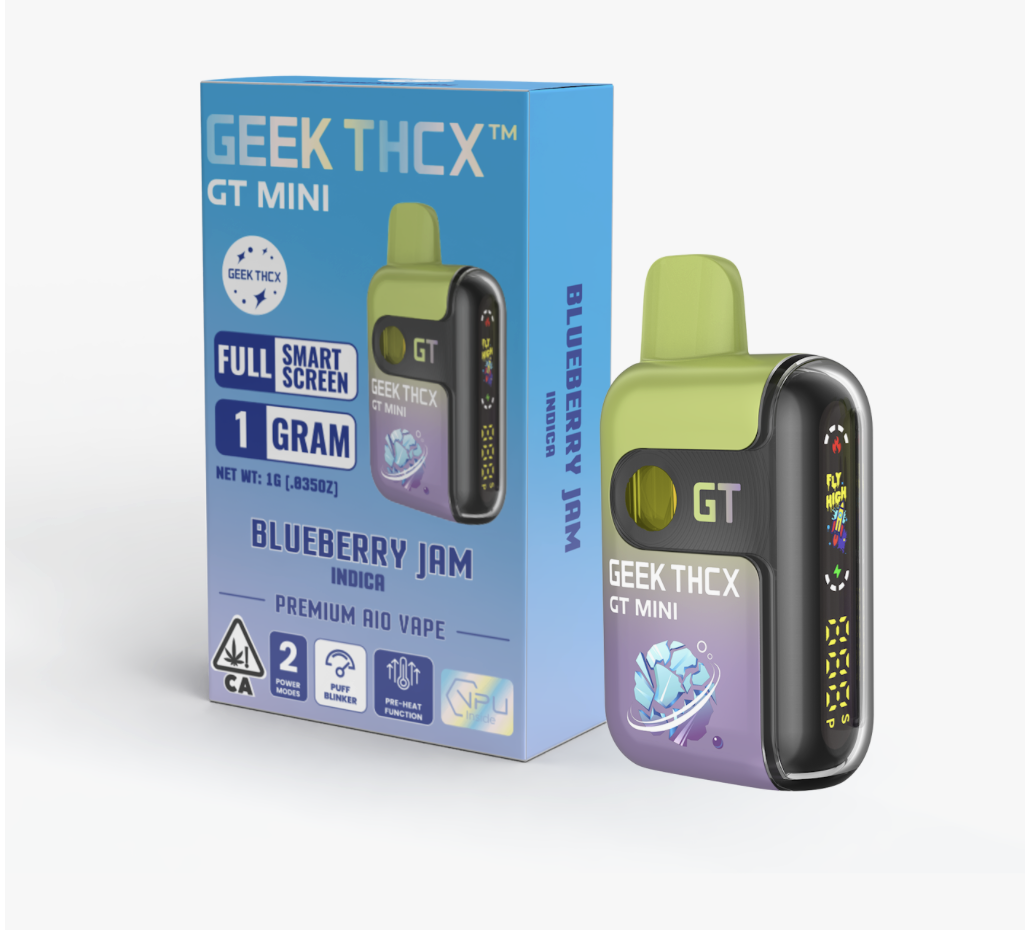 Screenshot 2026-10-21 at 7.54.19 PM GEEK THCX Blueberry Jam - All in One Vape 1g - Image 1