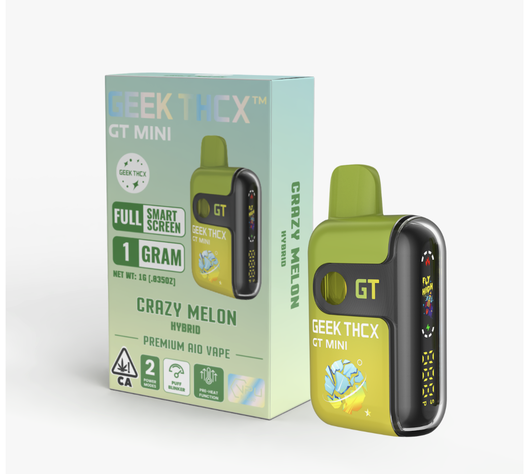 Screenshot 2026-10-21 at 8.01.27 PM GEEK THCX Crazy Melon - All in One Vape 1g - Image 1