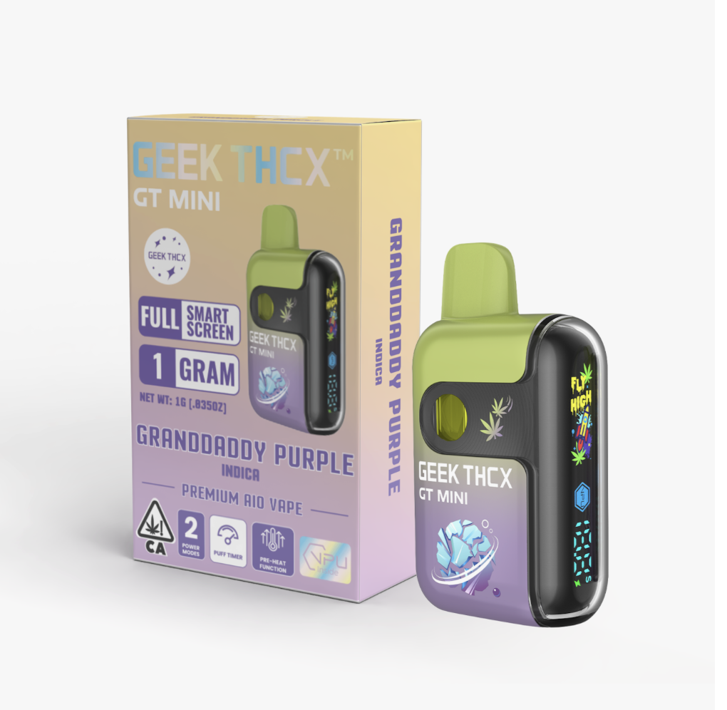 Screenshot 2026-10-21 at 8.03.33 PM GEEK THCX Grand Daddy Purple -- All in One Vape 1g - Image 1