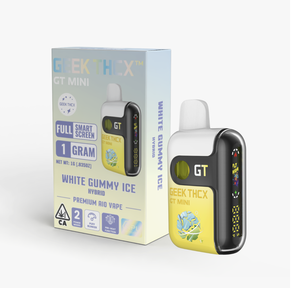 Screenshot 2026-10-21 at 8.09.32 PM GEEK THCX - White Gummy Ice - All in One Vape 1g - Image 1