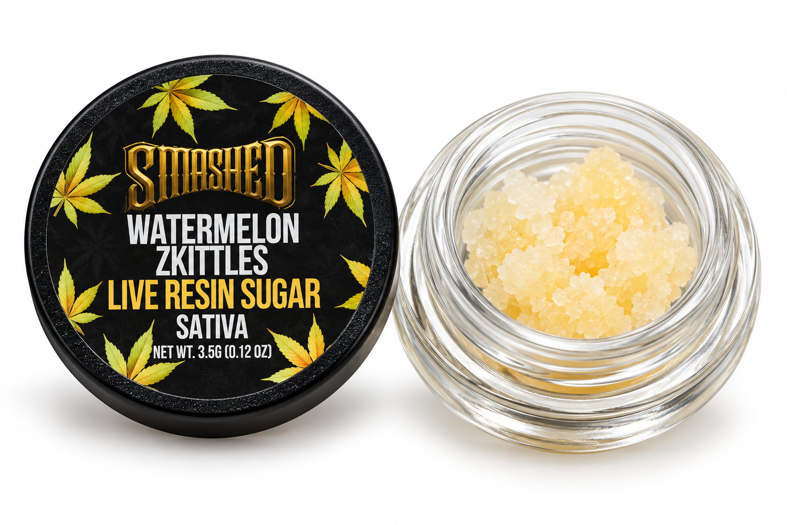 Watermelon Zkittles Live Resin Sugar SMASHED - Watermelon Z (Sativa) - Live Resin Sugar 1/8th (3.5g) - Image 1
